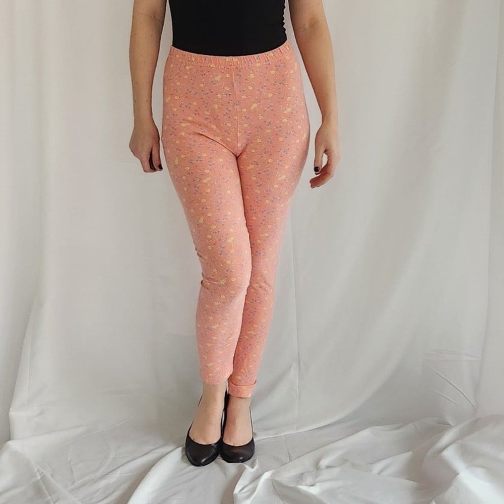90s Pink‎ Floral Leggings